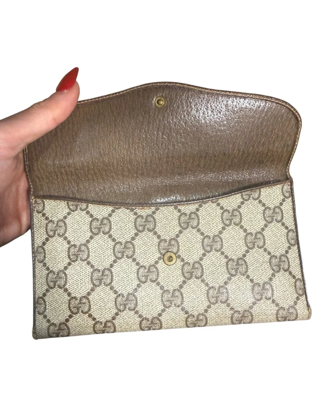 Vintage 1970s Gucci Accessory Collection GG Supreme Continental Wallet - Picture 3 of 14